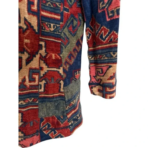 Lauren Jeans Co Ralph Lauren Top Women L Henley Aztec Southwest Boho Western - Picture 4 of 8